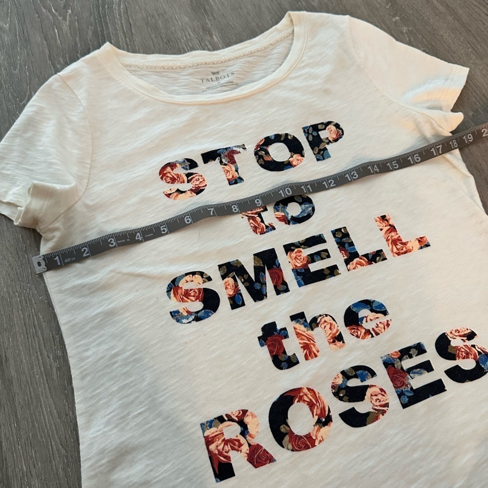 Talbots, Stop To Smell the Roses tee, size Medium - EUC - Picture 4 of 4